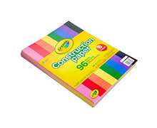 Load image into Gallery viewer, Crayola Construction Paper, School Supplies, 96 ct Assorted Colors, 9" x 12"