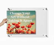 Load image into Gallery viewer, Wexel Art Gallery: Hall Magnetic Single Panel Framing Grade Acrylic Floating Frame Set with Silver Hardware, Set of 8