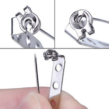 Load image into Gallery viewer, Generic Weddecor 25mm Silver Tone Brooch Pins with Back Bar Safety Clasp Locking for Jewellery Making, Crafts, Badges, 100pcs, 1 inch