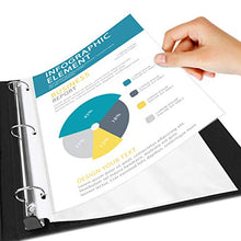 Load image into Gallery viewer, Page Protectors 8.5 x 11 Sheet Protectors 100PCS Top Loading Page Protectors fits 3 Ring Binder Plastic Clear-Sheet-Protectors-Page-Protectors for 3 Ring Binders