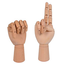 Load image into Gallery viewer, Bleiou Wooden Art Mannequin Hand 7 Inch Art Sectioned Left and Right Hand Model for Drawing, Sketch, Painting