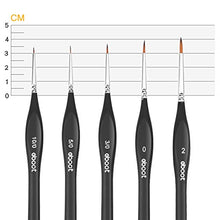 Load image into Gallery viewer, Detail Paint Brushes Set Artist Paint Brushes Painting Supplies for Art Watercolor Acrylics Oil, 5 Pieces (Black)