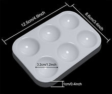 Load image into Gallery viewer, Penta Angel Art Paint Tray Palette 3Pcs 6 Well Plastic Rectangular Paint Tray for Kids Watercolor Painting