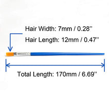 Load image into Gallery viewer, 50 Pcs Flat Paint Brushes Set with Synthetic Hair, Short Plastic Handle, Small Brush Bulk Kit, Acrylic Oil Watercolor Fine Art Painting for Kids, Children, Students, Starter Value Pack