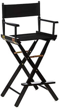 Load image into Gallery viewer, Casual Home Director's Chair ,Black Frame/Black Canvas,30" - Bar Height