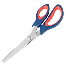 Load image into Gallery viewer, Pinking Shears, Zig Zag Scissors, Soft Rubber Grips, Ultra-Sharp, Professional Serrated Scissors for Sewing, Craft, Dressmaking, Great for Many Kinds of Fabrics and Paper, 9 Inch, Dark Blue+Red