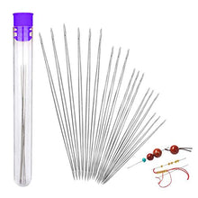 Load image into Gallery viewer, 18 Pieces Beading Needles, 6 Sizes Seed Beads Needles Big Eye Beading Needles Collapsible Beading Needles Set for Jewelry Making with Needle Bottle