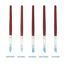 Load image into Gallery viewer, Meta-U 5 Pcs Clay Color Sculpting Shapers – Flexible Rubber Tip Shaping Pen Wipe Out Painting Brushes Carving Tools