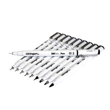 Load image into Gallery viewer, KingArt PRO Inkline Fine Line Pen, Set of 10, Black 10 Piece