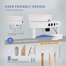 Load image into Gallery viewer, VIVOHOME 25CM Pottery Wheel Forming Machine 350W Electric DIY Clay Tool with Foot Pedal and Detachable Basin for Ceramic Work Art Craft White