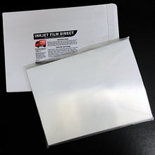 Load image into Gallery viewer, Waterproof Screen Printing Inkjet Film 100 Sheets 5 Mil Thick Cut Sheets 8.5" x 11" 100 Sheets