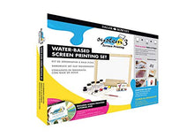 Load image into Gallery viewer, System 3 Printing Set by Daler Rowney, Transparent Screen, Wooden frame 41 x 55 cm, Squeegee 28.5 x 0.8 cm, 5 x 75 ml paints