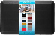 Load image into Gallery viewer, ComfiLife Anti Fatigue Floor Mat – 3/4 Inch Thick Perfect Kitchen Mat, Standing Desk Mat – Comfort at Home, Office, Garage – Durable – Stain Resistant – Non-Slip Bottom (20" x 32", Black)