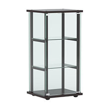Load image into Gallery viewer, 3-Shelf Glass Curio Cabinet Black and Clear