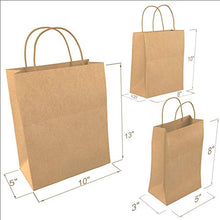 Load image into Gallery viewer, BagKraft Brown Paper Bags with Handles Mixed Size | 100% Recyclable Kraft Paper | Ideal for Gifts, Shopping, Boutique, Packaging, Merchandise, Grocery and Craft (30)