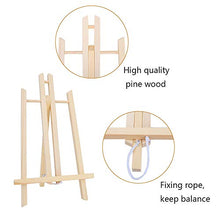 Load image into Gallery viewer, Jekkis 16 x 9.5 Inches Wooden Easel, 3 Packs Tabletop Display Easels, Art Craft Painting Easel Stand for Kids Artist Adults Students Classroom