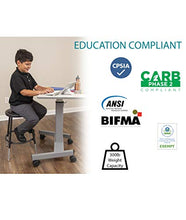 Load image into Gallery viewer, Stand Up Desk Store Stackable Adjustable-Height Classroom Office Workstation Stool (Black)