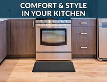 Load image into Gallery viewer, ComfiLife Anti Fatigue Floor Mat – 3/4 Inch Thick Perfect Kitchen Mat, Standing Desk Mat – Comfort at Home, Office, Garage – Durable – Stain Resistant – Non-Slip Bottom (20" x 32", Black)