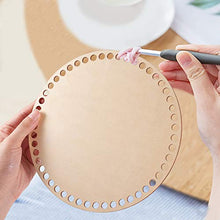 Load image into Gallery viewer, PH Pandahall 1pc Natural Wooden Basket Bottom, 7.8 Inch Circle Blank Solid Crochet Basket Wood Base for DIY Basket Weaving Supplies Craft Making Home Decoration, Burlywood