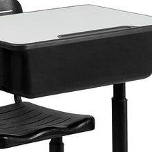 Load image into Gallery viewer, Flash Furniture Adjustable Height Student Desk and Chair with Black Pedestal Frame