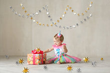 Load image into Gallery viewer, pinkblume Gold Party Decorations Kit Star Paper Garland 3D Stars Party Decor Metallic Hanging Bunting Banner for Birthday Wedding Baby Shower Nursery Holiday Christmas Decorations Clearance(4Pack)