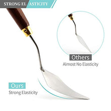 Load image into Gallery viewer, DerBlue 5pcs Stainless Steel Artists Palette Knife Set,Spatula Palette Knife Painting Mixing Scraper,Thin and Flexible Art Tools for Oil Painting, Acrylic Mixing, Etc.