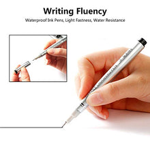 Load image into Gallery viewer, Micro-Line Pen 10 Size Black, Fineliner Ink Pen, Waterproof Archival Ink Calligraphy Pens for Artist Illustration, Sketching, Technical Drawing, Brush Lettering