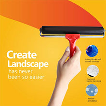 Load image into Gallery viewer, UCEC 3 PCS Rubber Rollers, Durable Hard Rubber Brayer Rollers for Crafting, Glue Roller Paint Brush for Printmaking Stamping Gluing, Anti Skid Tape Construction (2.4”, 5.9”, 7.9”)