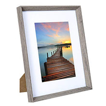 Load image into Gallery viewer, Sindcom 8x10 Picture Frame with High Definition Glass Face, Display Pictures 5x7 with Mat or 8x10 Without Mat, Rustic Photo Frames Collage for Wall or Tabletop Display,Set of 3,Light Grey