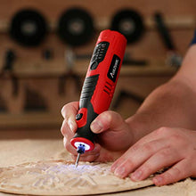 Load image into Gallery viewer, AVID POWER Cordless Rotary Tool with 2.0 Ah 8V Li-ion Battery, 5-Speed, 4 Front LED Lights and 60pcs Accessories Kit for Carving, Engraving, Sanding, Polishing and Cutting