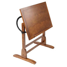 Load image into Gallery viewer, Studio Designs Vintage Wood Drafting Table with 36" x 24" Adjustable Top in Rustic Oak