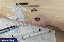 Load image into Gallery viewer, Pacific Arc Adjustable 8 Inch Triangle Plain Edge for Drafting, Architect, Engineer