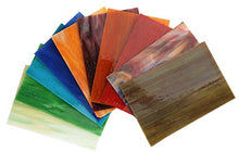 Load image into Gallery viewer, Lanyani 10 Sheets Variety Streaky Glass Packs 4 x 6 inch Cathedrals Stained Glass Sheets for Mosaic Tiles Crafts,Mixed Colors