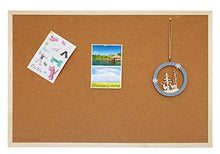 Load image into Gallery viewer, Cork Board Bulletin Board, 15.7"X 12" Cork Board, Oak Wood Finish Frame, Wall Mounted Cork Board for Office Home and School(Pins, Eye Bolts, gaskets, Screws)