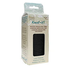 Load image into Gallery viewer, The Beadsmith Knot It Waxed Polyester Cord, 1mm Diameter, 144 Meter Spool (472 feet) (Black)