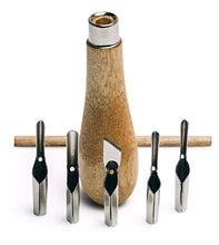 Load image into Gallery viewer, Bastex 5 in 1 Linoleum Cutter Tools. 5 Blade Set for Lino Cutting, Linograph Printmaking Stamp. Great Cutters for Rubber Stamps, DIY Carving, Blocks, Sculpting and More.