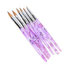Load image into Gallery viewer, 6 Pieces Acrylic Nail Art Brush Nail Painting Brush Pen Set Tools Fit for Nail Beauty Use