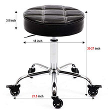 Load image into Gallery viewer, CoVibrant Ergonomic Lockable Rolling Stool Adjustable Swivel for Medical Doctor Office Spa Kitchen Desk Esthetician Artist Exam Room (Black Backless)