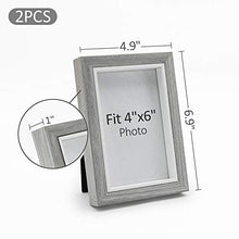 Load image into Gallery viewer, Afuly 4x6 Picture Frame Grey Wooden Photo Frames Modern Ready to Hang and Stand Tabletop Desk Display Gray Decor for Office Home, Set of 2 Unique Gifts