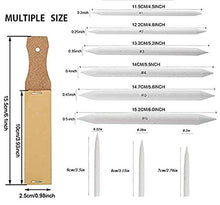 Load image into Gallery viewer, Norocme 12 PCS Blending Stumps and Tortillions Paper Art Blenders with Sandpaper Pencil Sharpener Pointer for Student Artist Charcoal Sketch Drawing Tools