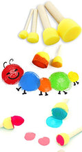 Load image into Gallery viewer, IELEK Kids Art & Craft Painting Drawing Tools Mini Flower Sponge Brush Set Fun Kits Early DIY Learning