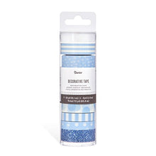 Load image into Gallery viewer, Darice Light Blue Washi Tape Assortment