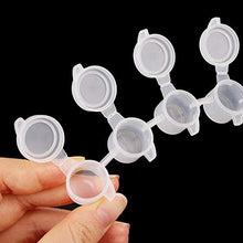 Load image into Gallery viewer, LAHONI 180 Pots Empty Palette Cups Strips Paint Cups with Lids Strip 5ml/0.17oz Mini Empty Plastic Paint Cups Jars Pigment Storage Containers(6Cups/ Strip,30 Strips) 5ml/0.17oz