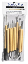 Load image into Gallery viewer, Sculpt Pro Pottery Tool Kit - 11-Piece 21-Tool Beginner's Clay Sculpting Set - Great Gift