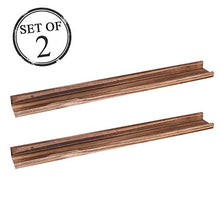 Load image into Gallery viewer, AZSKY Rustic Picture Wall Ledge for Photo Frames, Country Style,Floating Wall Shelf, Set of 2(Solid Pine Wood, 24 Inches) (36)
