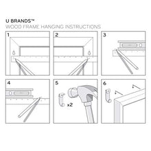 Load image into Gallery viewer, U Brands Cork Linen Bulletin Board, 20 x 30 Inches, White Wood Frame (2074U00-01)