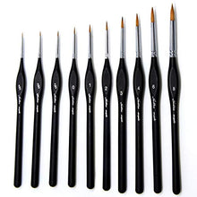 Load image into Gallery viewer, Detail Paint Brushes Set 10pcs Miniature Brushes for Fine Detailing & Art Painting - Acrylic, Watercolor,Oil,Models, Warhammer 40k.