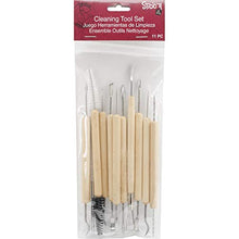 Load image into Gallery viewer, Darice 11-Piece Clay Tools Set from Studio 71 – Metal Tipped Clay Sculpting Tools with Wood Handles, Ideal for Cleaning and Creating Decorative Effects on Clay Surfaces