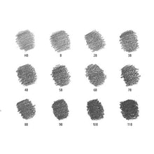 Load image into Gallery viewer, Staedtler Mars Lumograph Woodless Graphite Pencils, Water Soluble Graphite Sticks Plus Watercolor Brush, Set Of 12, 100G M12