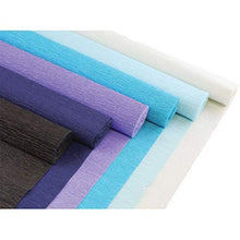 Load image into Gallery viewer, Just Artifacts 70g Premium Crepe Paper Rolls - 8ft Length/20in Width (6pcs, Color: Shades of Blue)